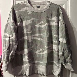 Aerie oversized Camouflage Sweatshirt with drop shoulders